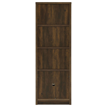 Laughlin 4-shelf Engineered Wood Media Tower Dark Pine