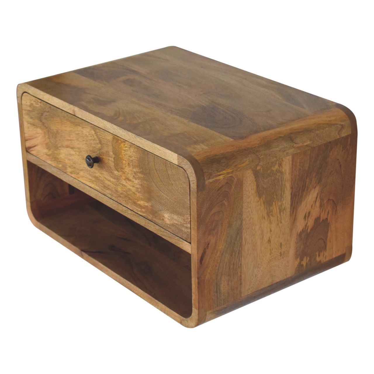 Curve Upper Slot Floating Nightstand - The Sleep Loft - Online Mattress Showroom NYC