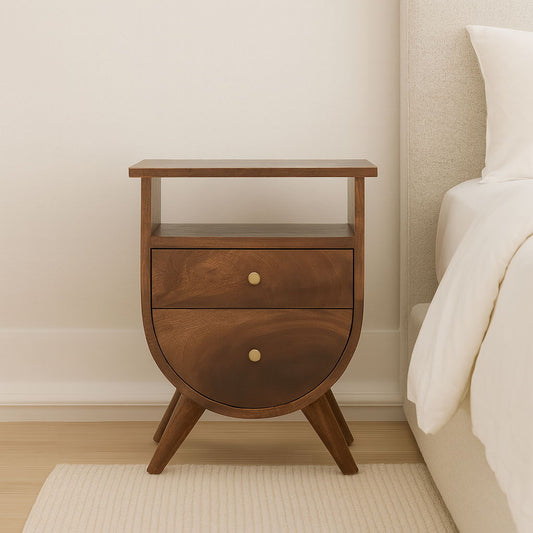 Split - Bedside Table - Chestnut - The Sleep Loft - Online Mattress Showroom NYC