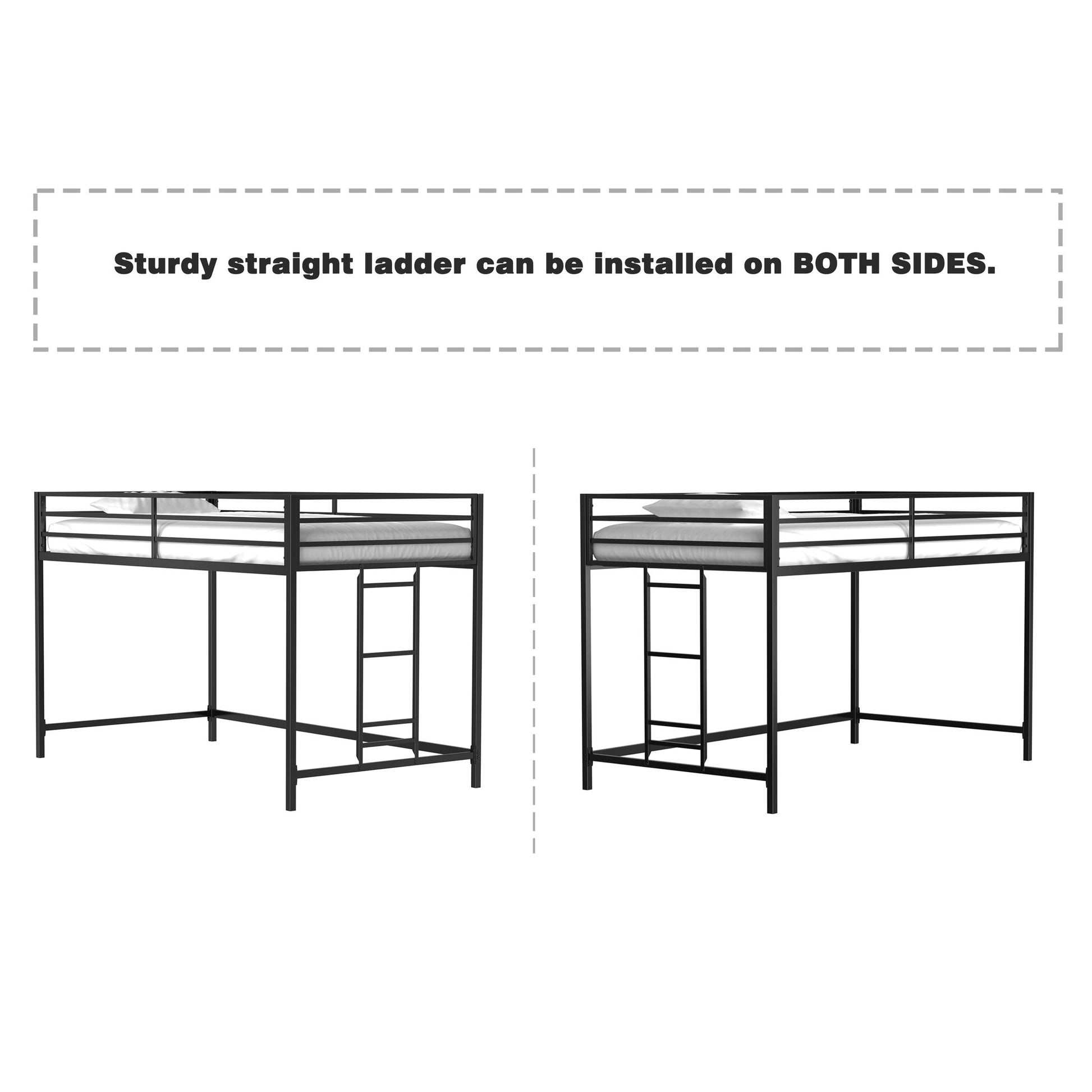 Adam - Twin Loft Bunk - Black - The Sleep Loft - Online Mattress Showroom NYC