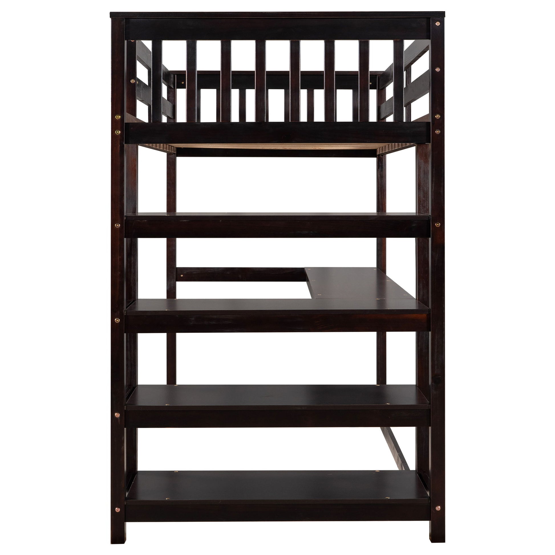 Loft Bed With Storage Shelves And Under Bed Desk - The Sleep Loft - Online Mattress Showroom NYC