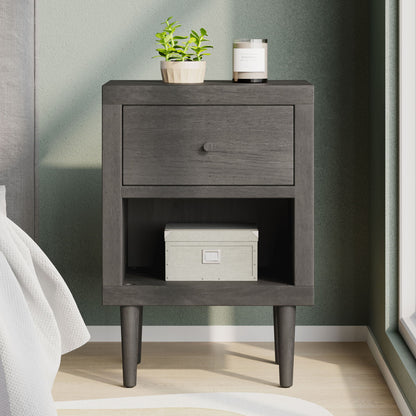 Nystrom - Single Drawer Nightstand - The Sleep Loft - Online Mattress Showroom NYC