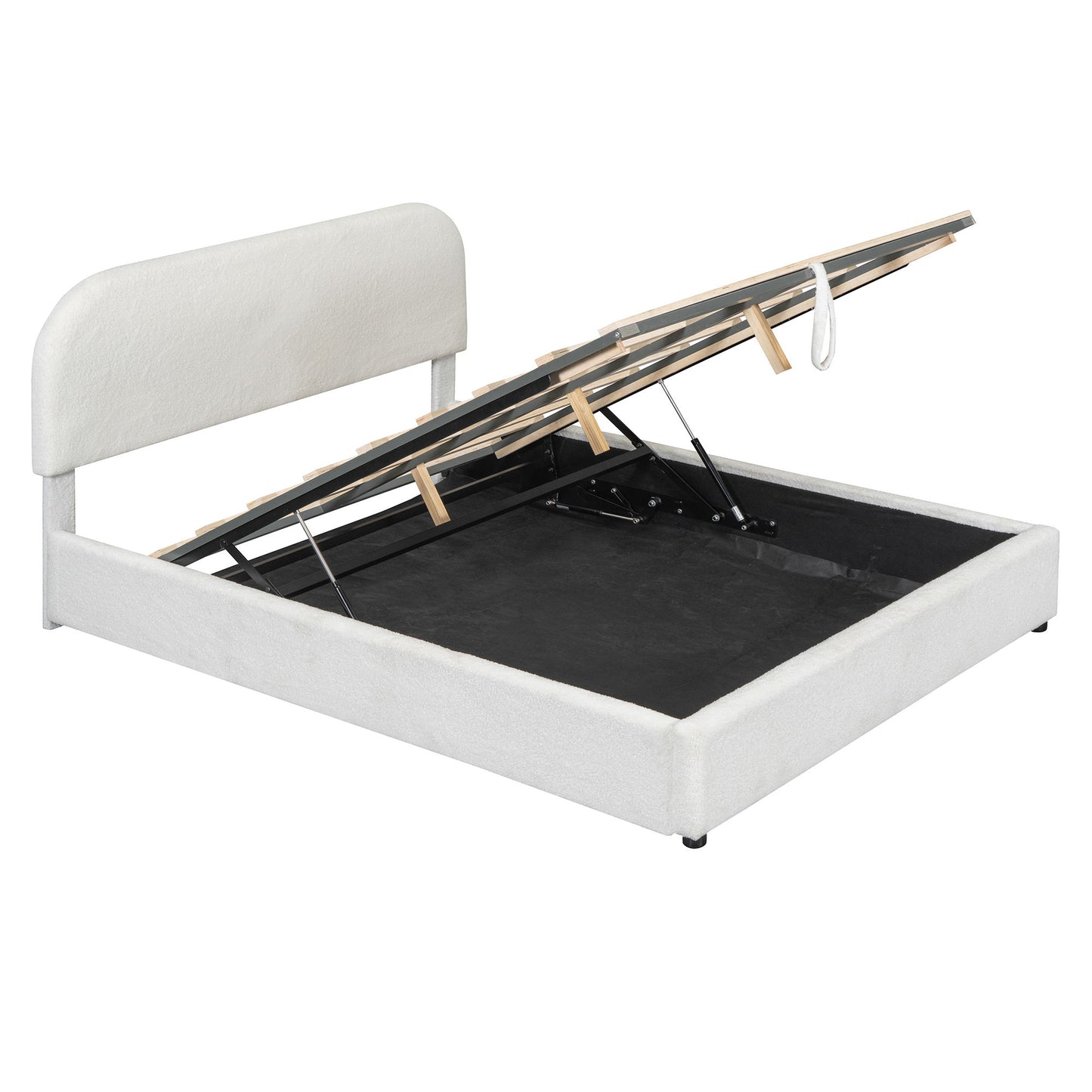 Upholstered Platform Bed With Hydraulic Storage System - The Sleep Loft - Online Mattress Showroom NYC