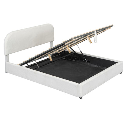 Upholstered Platform Bed With Hydraulic Storage System - The Sleep Loft - Online Mattress Showroom NYC