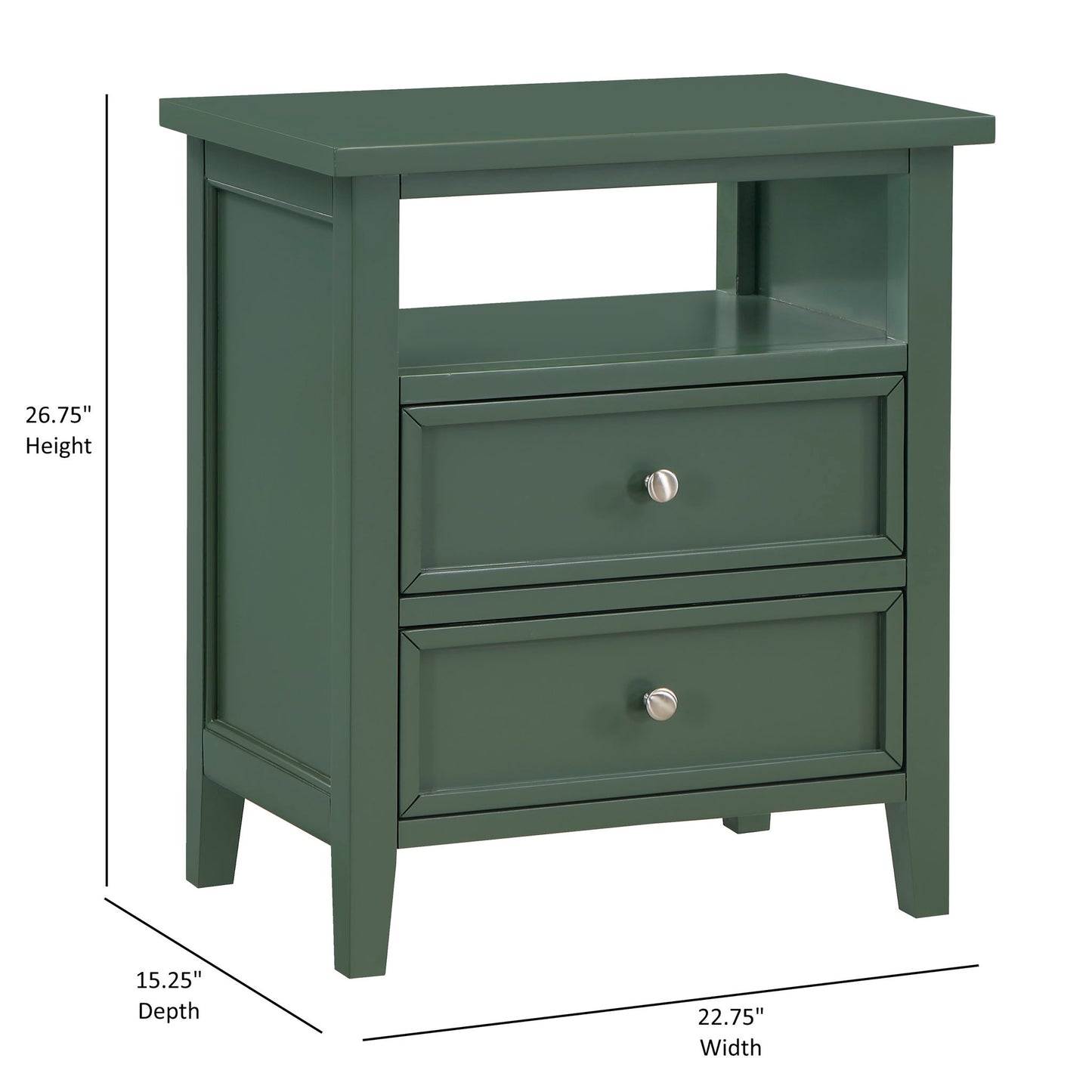 Weston - 2 Drawer Nightstand - The Sleep Loft - Online Mattress Showroom NYC