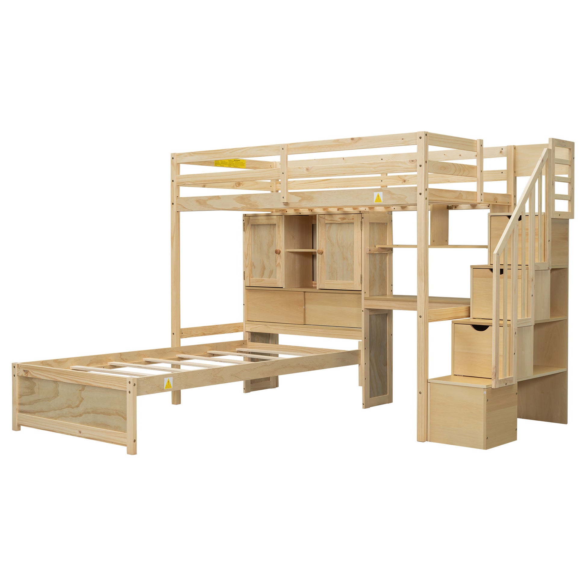 Loft Bed With Built In Desk And Staircase - The Sleep Loft - Online Mattress Showroom NYC