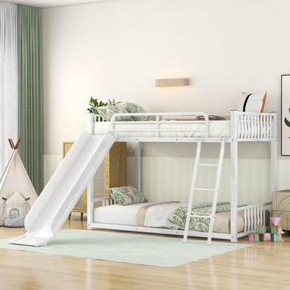 Metal Bunk Bed With Slide, Durable Steel Frame - The Sleep Loft - Online Mattress Showroom NYC