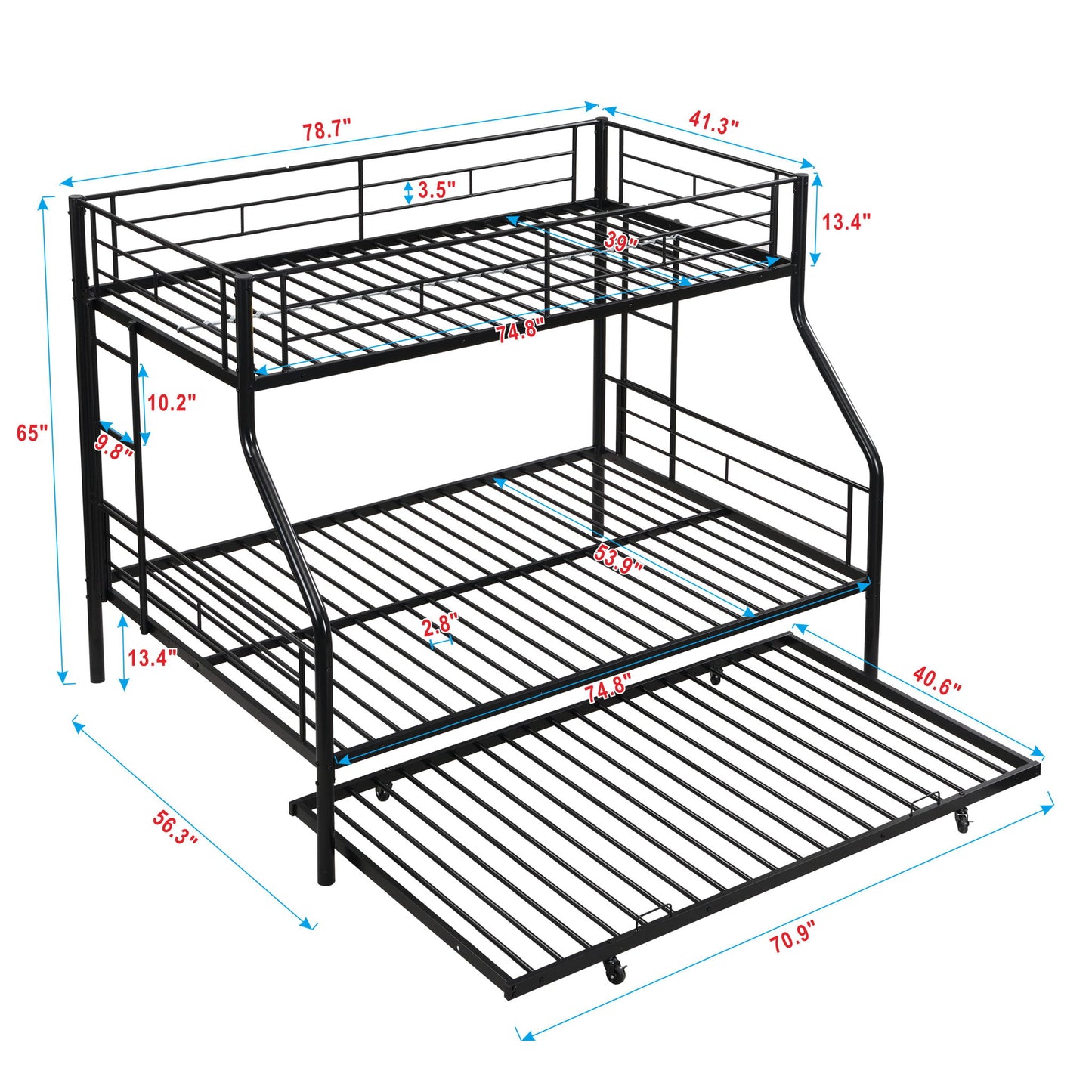 Modern Metal Bunk Bed - The Sleep Loft - Online Mattress Showroom NYC