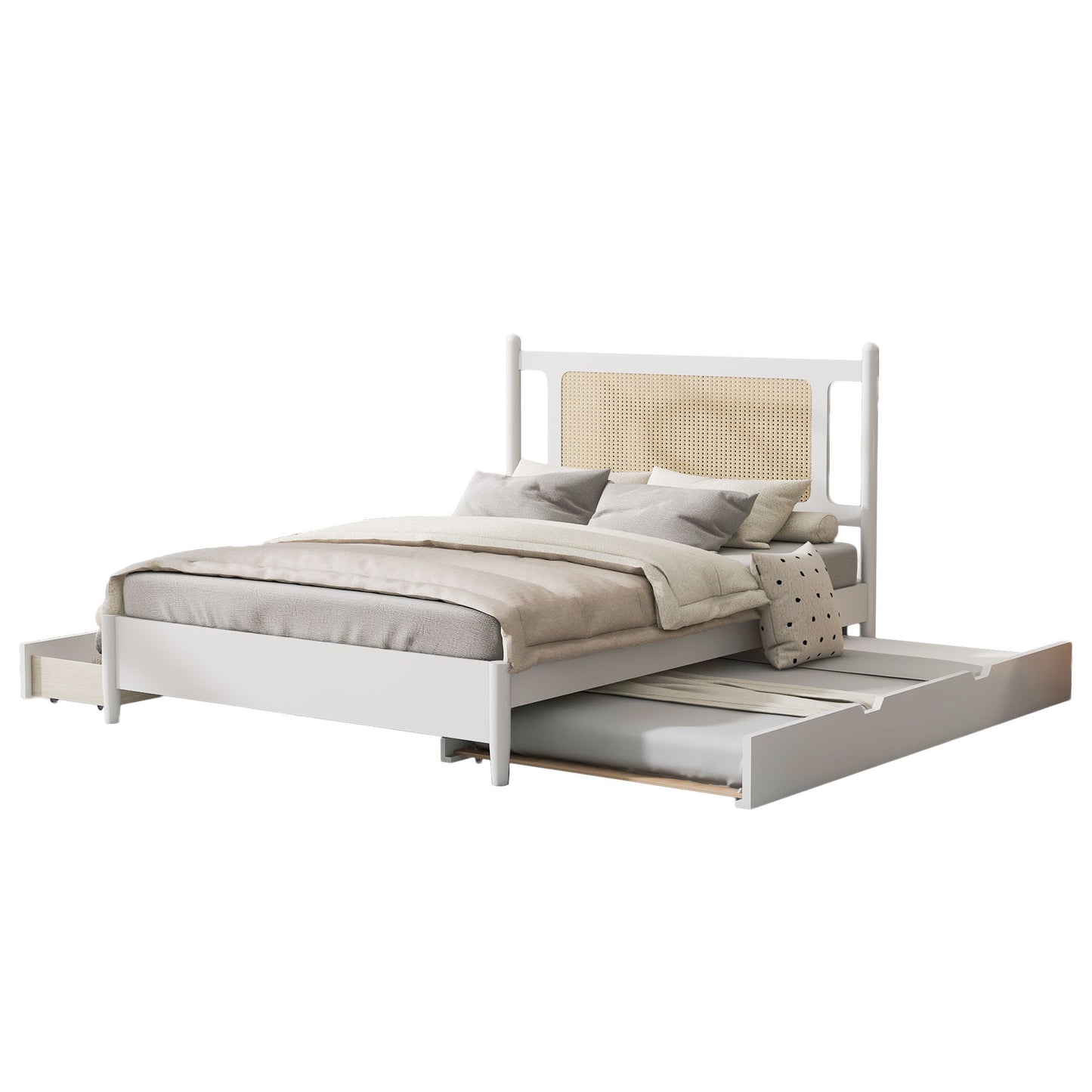 Platform Bed With 2 Big Drawers & Trundle - The Sleep Loft - Online Mattress Showroom NYC