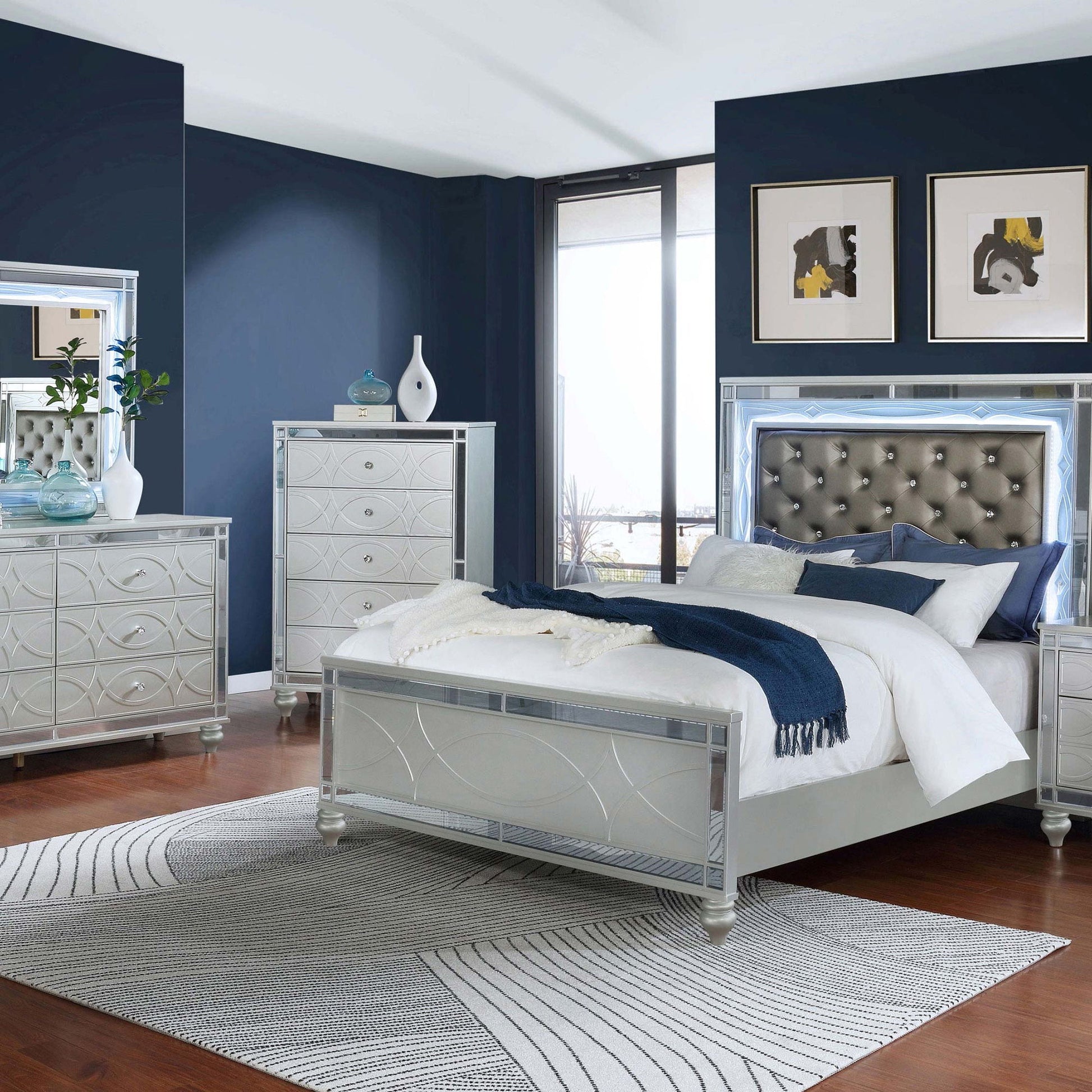 Menlo - 2 Drawer Nightstand - Gray - The Sleep Loft - Online Mattress Showroom NYC