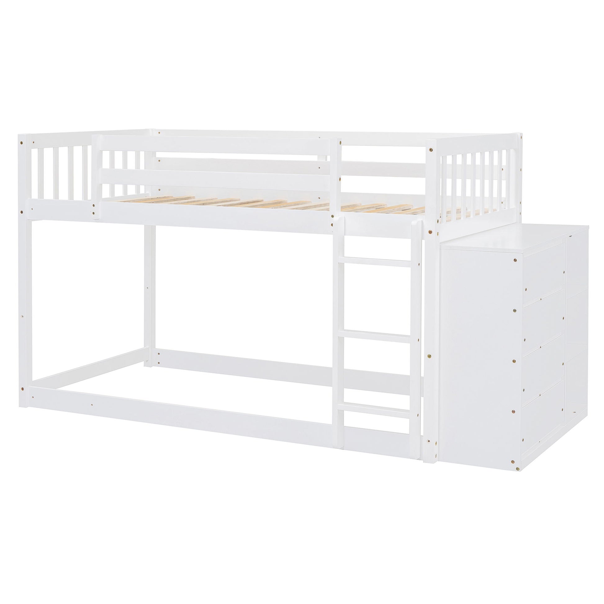Bunk Bed With 4 Drawers And 3 Shelves - The Sleep Loft - Online Mattress Showroom NYC