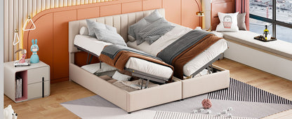 Upholstered Platform Bed With A Hydraulic Storage System - The Sleep Loft - Online Mattress Showroom NYC