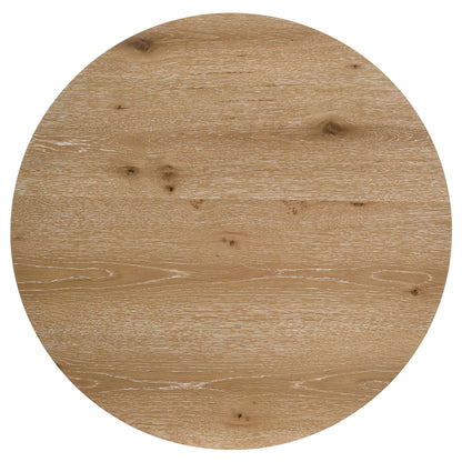 Kessler 3-piece Round Sculptural Wood Coffee Table Set Light Oak