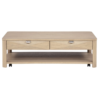Marcelo 2-piece Coffee Table Set with Storage Light Elm