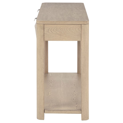 Marcelo Sofa Console Table with 2 Drawers and Shelf Light Elm