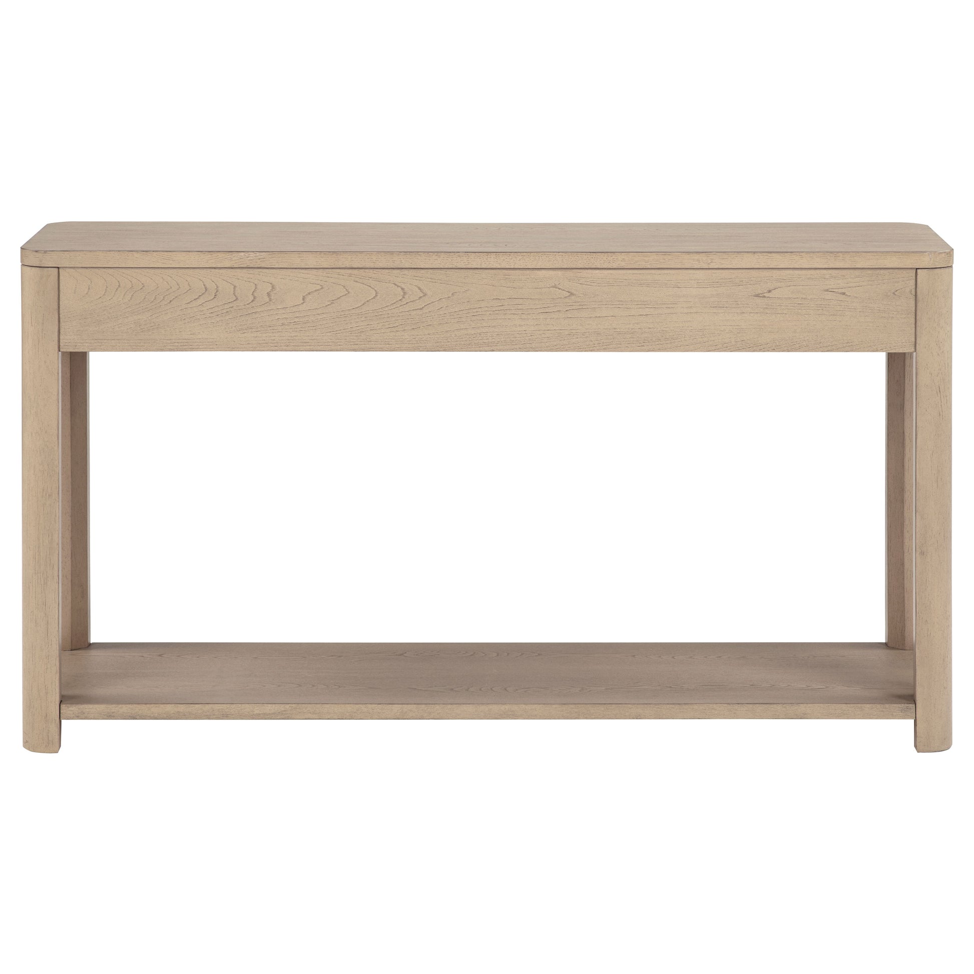 Marcelo Sofa Console Table with 2 Drawers and Shelf Light Elm