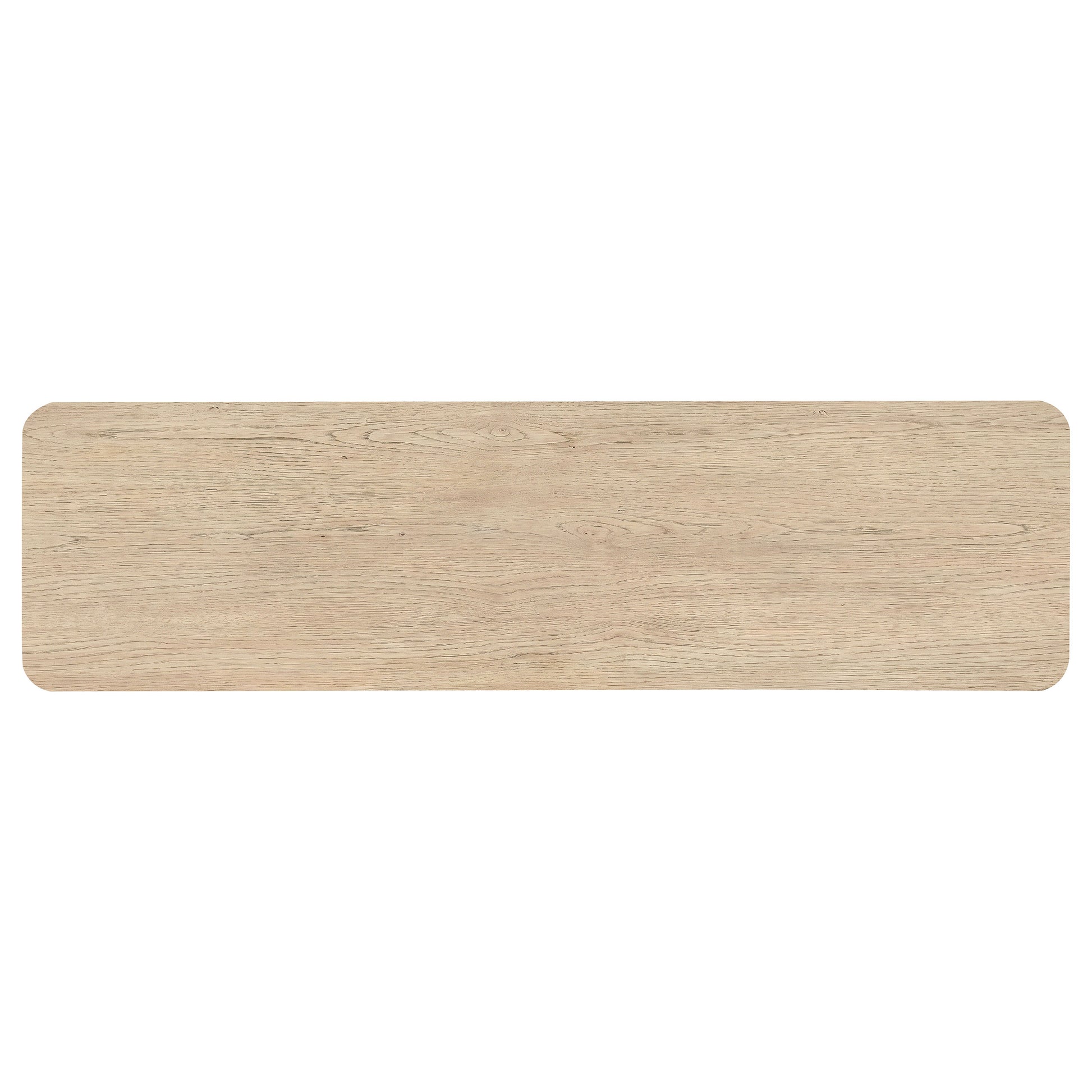 Marcelo Sofa Console Table with 2 Drawers and Shelf Light Elm