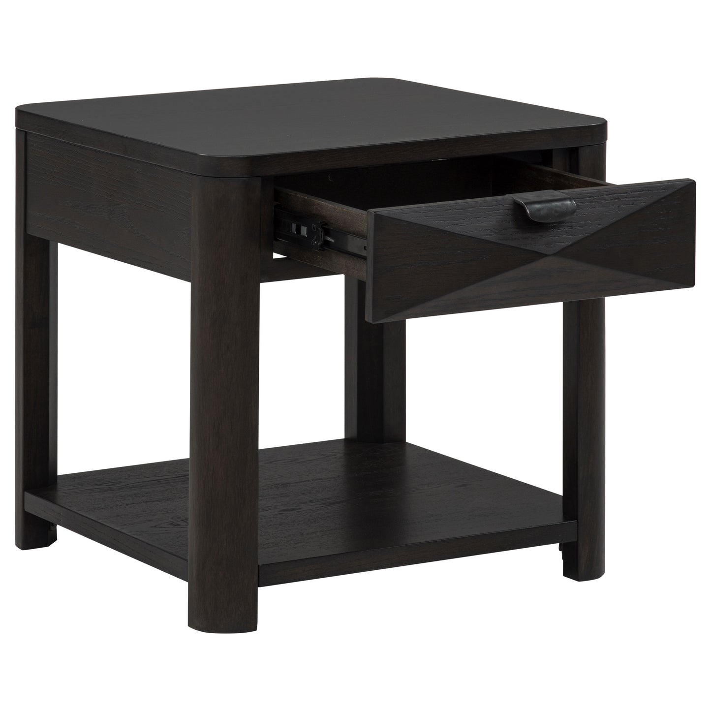 Marcelo Wood End Table with Drawer and Shelf Coffee