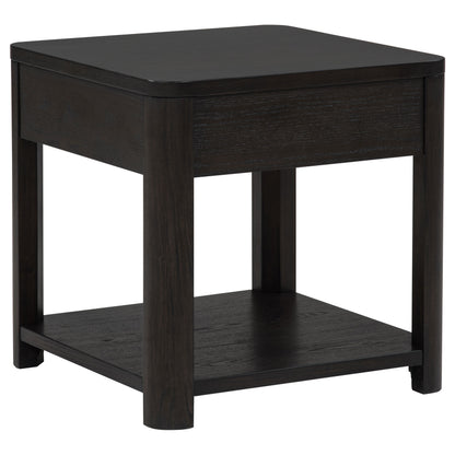 Marcelo Wood End Table with Drawer and Shelf Coffee