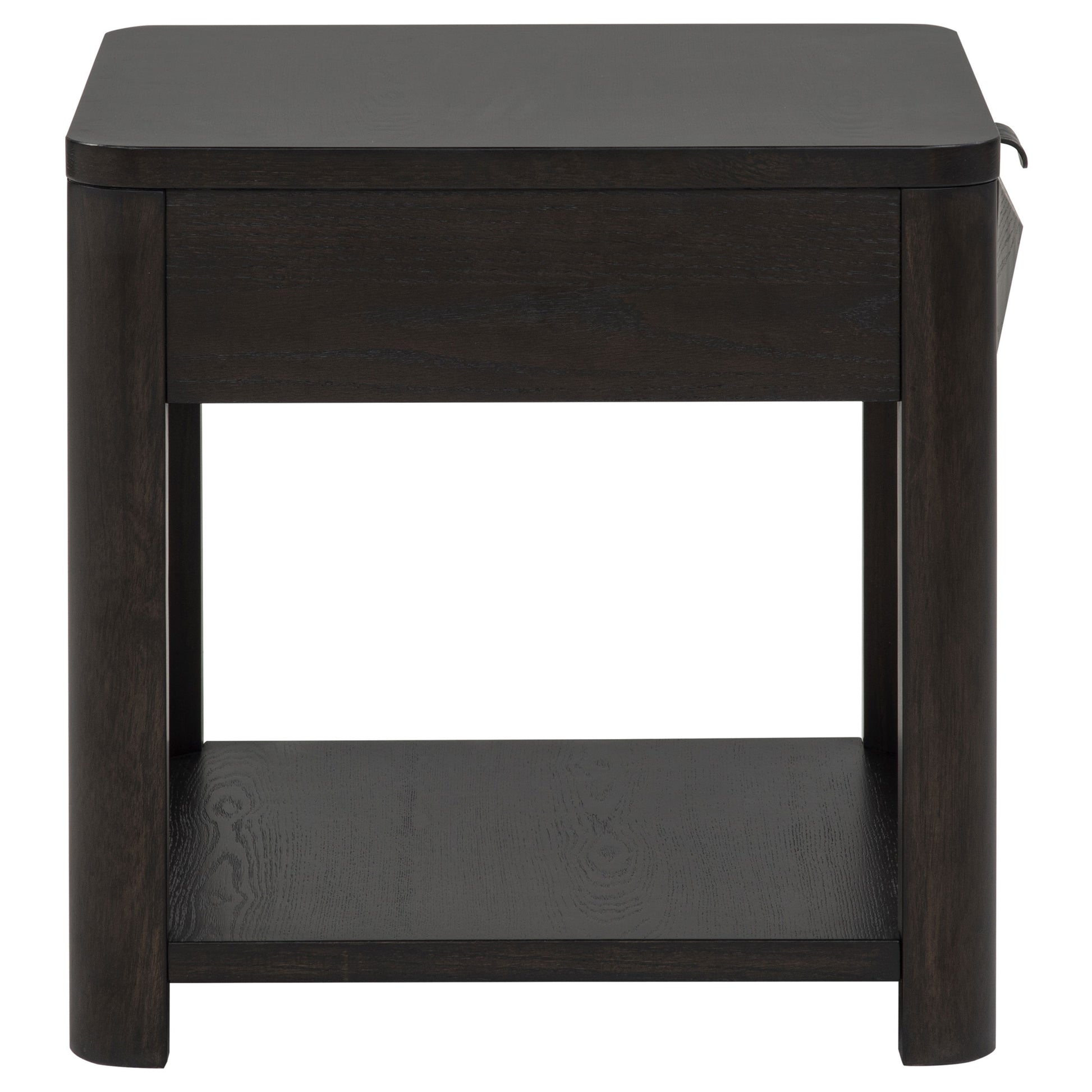 Marcelo Wood End Table with Drawer and Shelf Coffee