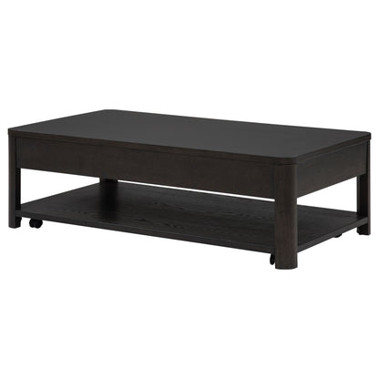 Marcelo Wood Coffee Table with 2 Drawers and Shelf Coffee