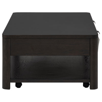Marcelo Wood Coffee Table with 2 Drawers and Shelf Coffee