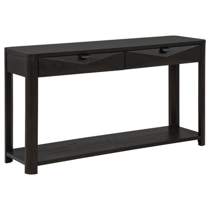Marcelo Sofa Console Table with 2 Drawers and Shelf Coffee