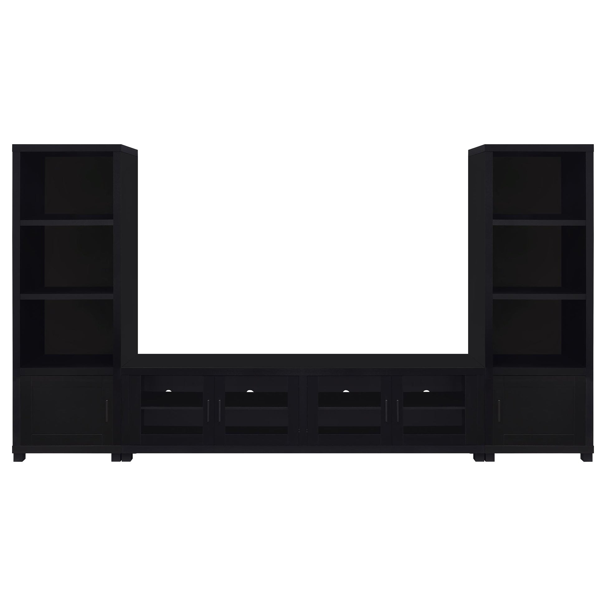 Sachin 3-piece Entertainment Center 79-inch TV Stand Black