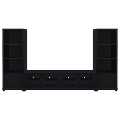 Sachin 3-piece Entertainment Center 79-inch TV Stand Black