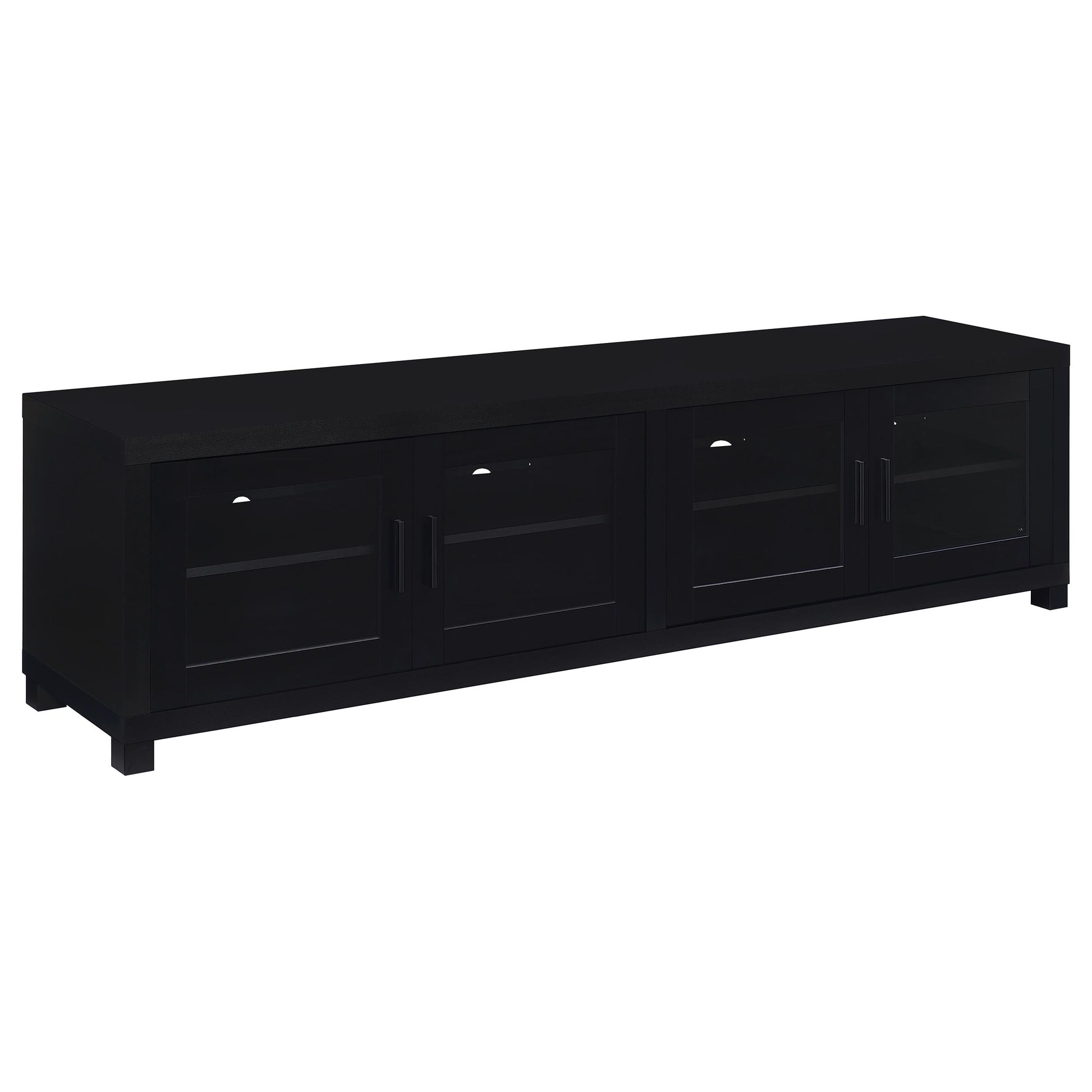 Sachin 3-piece Entertainment Center 79-inch TV Stand Black