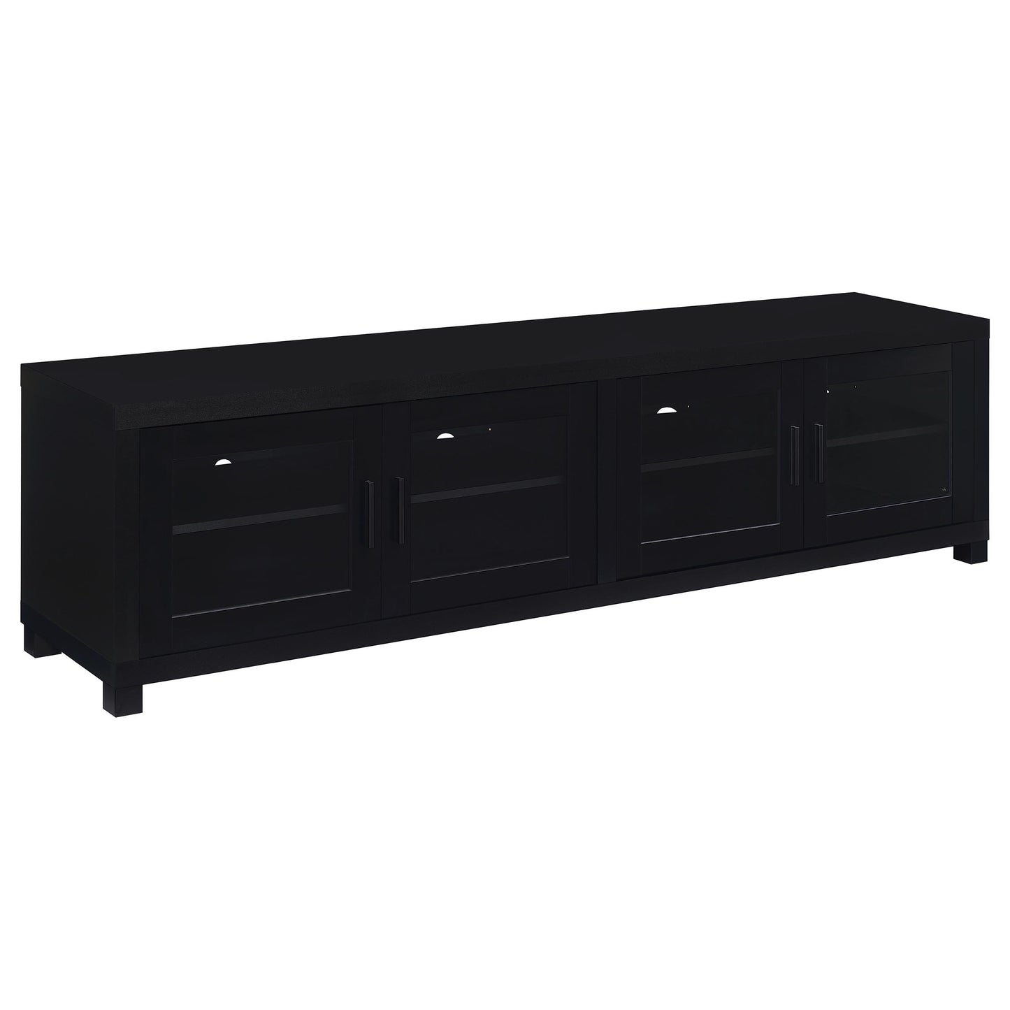 Sachin 4-door Engineered Wood 79-inch TV Stand Black