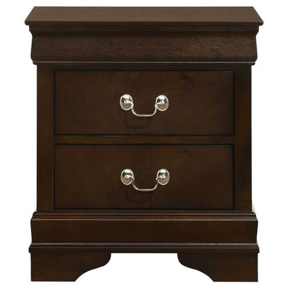 Demetra - 2 Drawer Nightstand - Cappuccino - The Sleep Loft - Online Mattress Showroom NYC