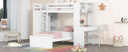 Loft Bed With A Stand Alone Bed, Shelves, Desk, And Wardrobe - The Sleep Loft - Online Mattress Showroom NYC
