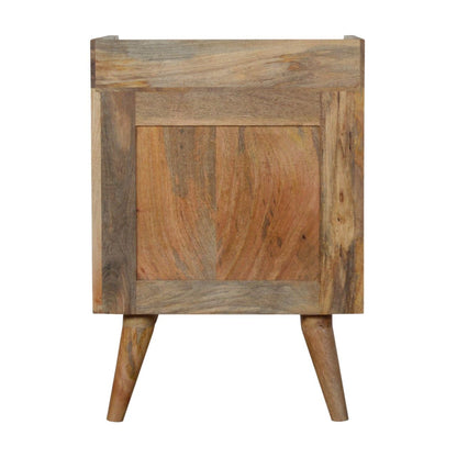 Inlay Bone Gallery Back Nightstand - Brown - The Sleep Loft - Online Mattress Showroom NYC