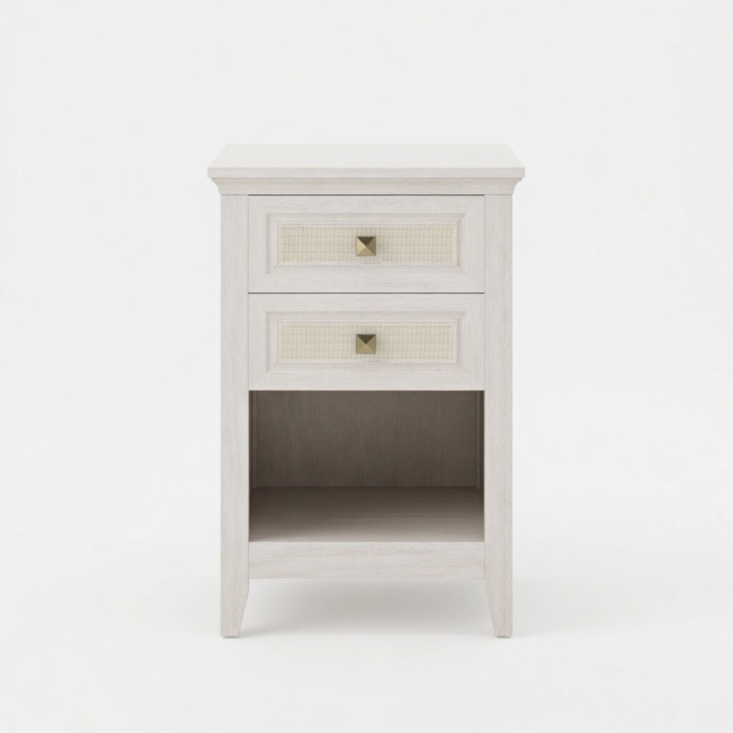 Nightstand With 2 Drawers Bedside Table