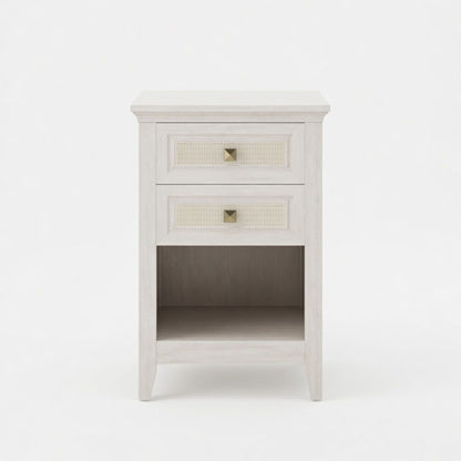Nightstand With 2 Drawers Bedside Table