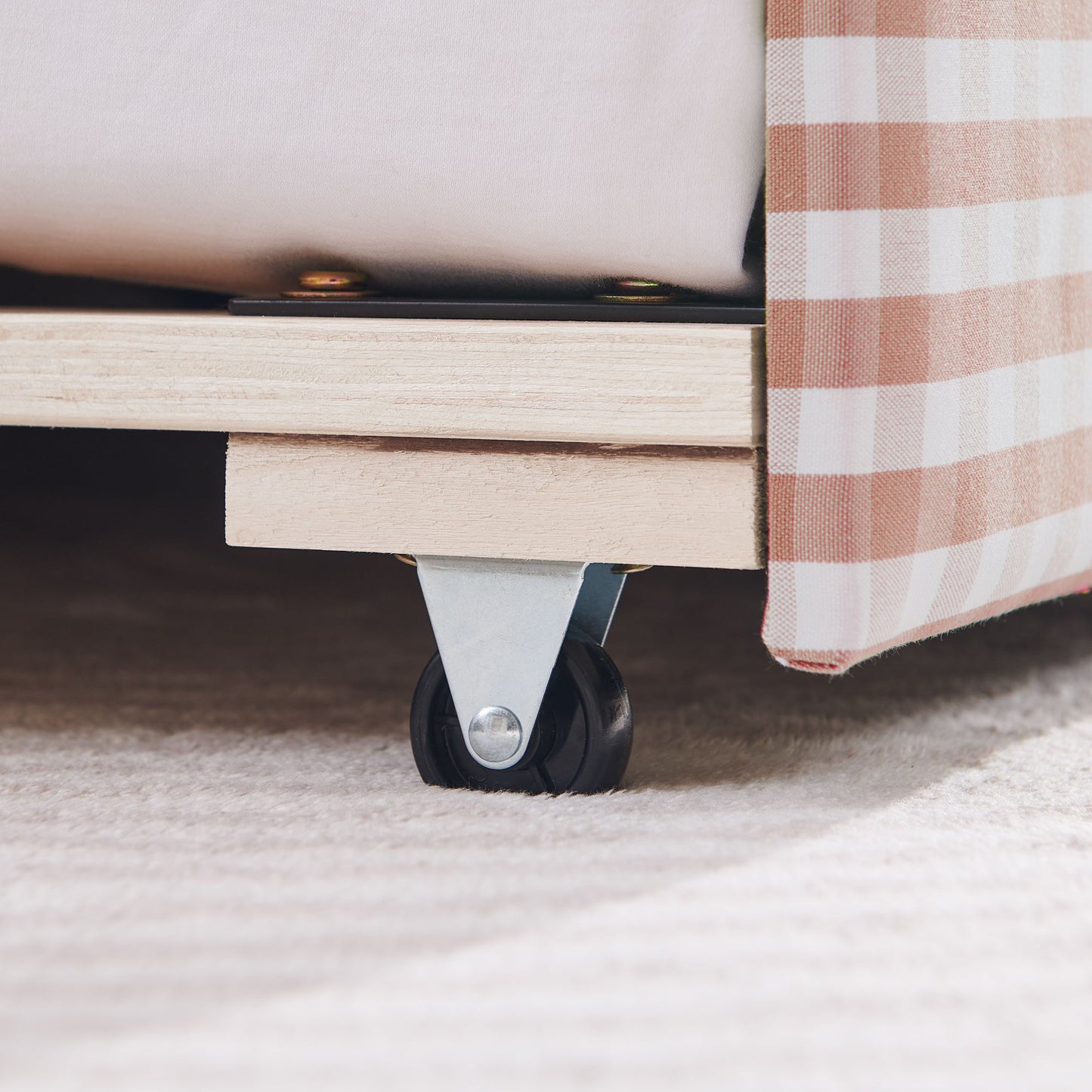 Gingham Daybed With USB Charging Port, Wave-Shaped Design - The Sleep Loft - Online Mattress Showroom NYC