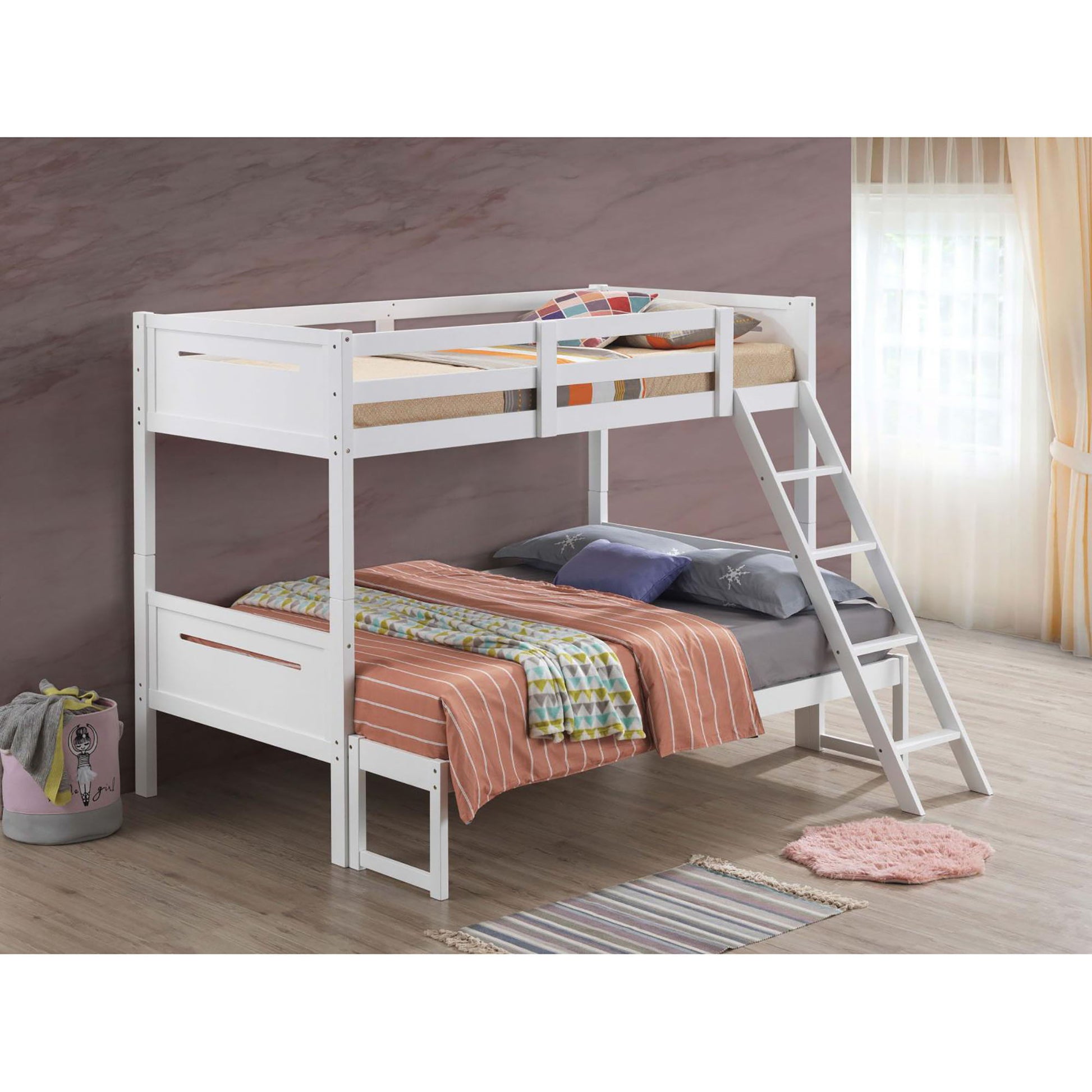 Bunk Bed With Built In Ladder, Safety Guardrails And Angled Access Step - The Sleep Loft - Online Mattress Showroom NYC
