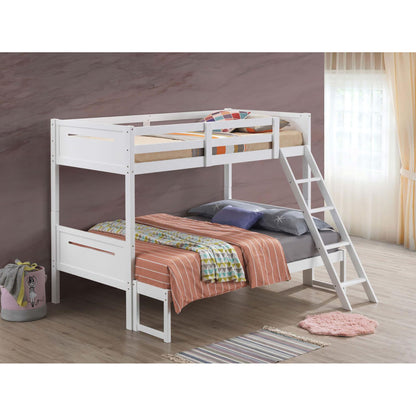Bunk Bed With Built In Ladder, Safety Guardrails And Angled Access Step - The Sleep Loft - Online Mattress Showroom NYC