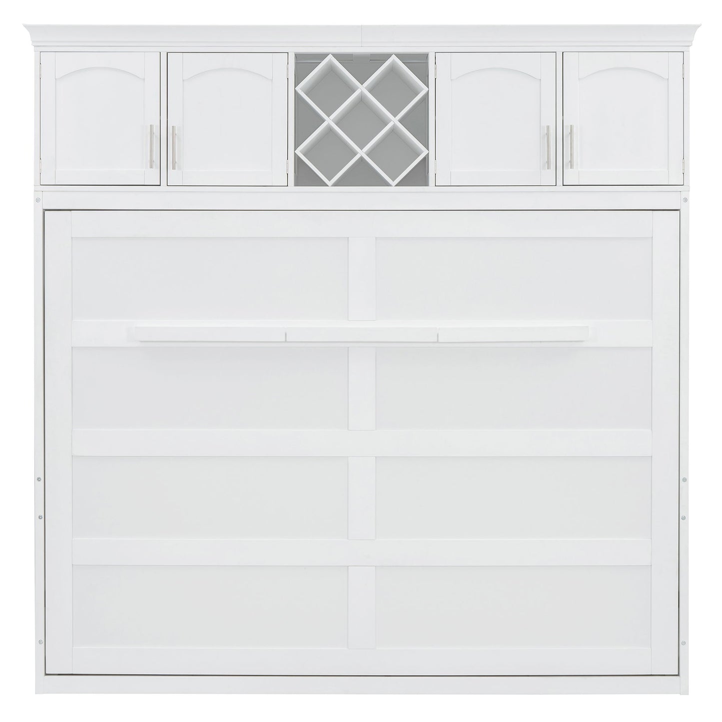 Murphy Wall Bed With Top Cabinets & Wine Rack - The Sleep Loft - Online Mattress Showroom NYC