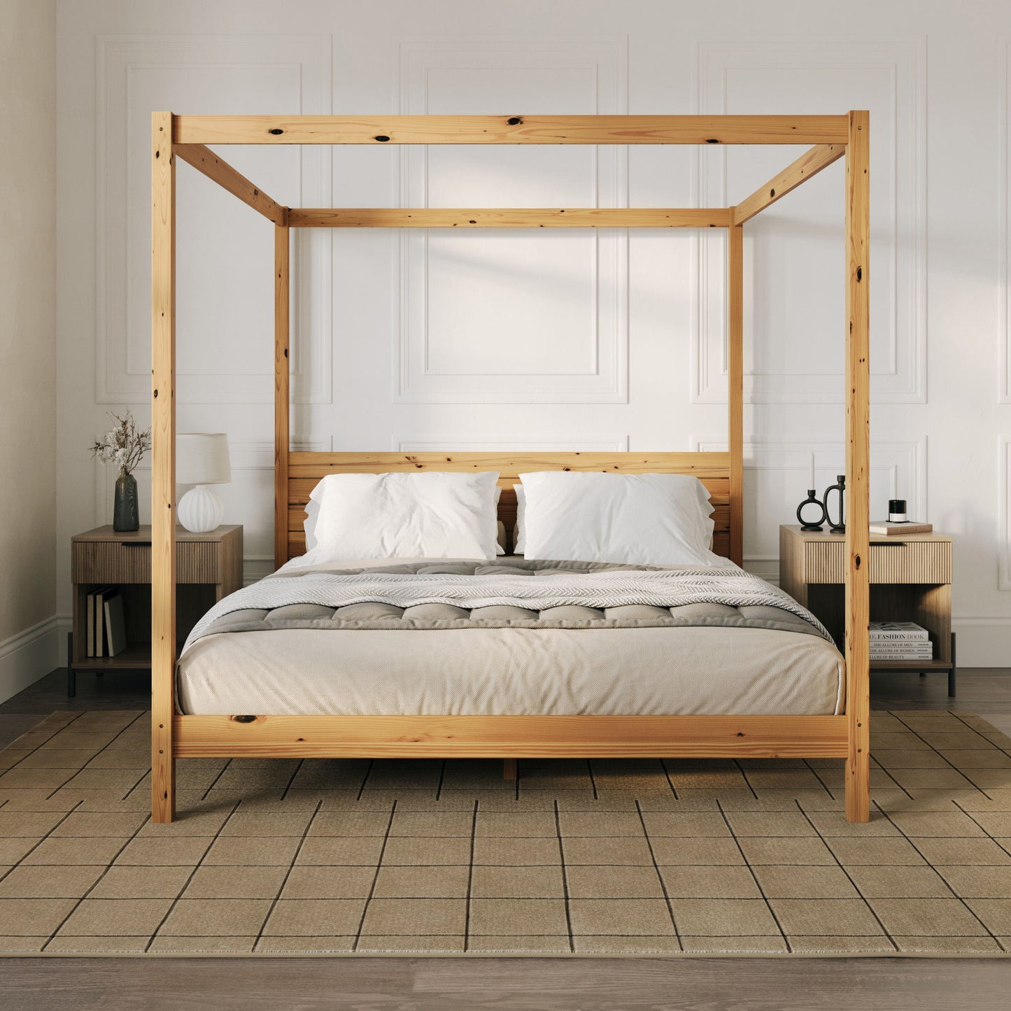 Canopy Bed Frame Modern Minimalist Boho - The Sleep Loft - Online Mattress Showroom NYC