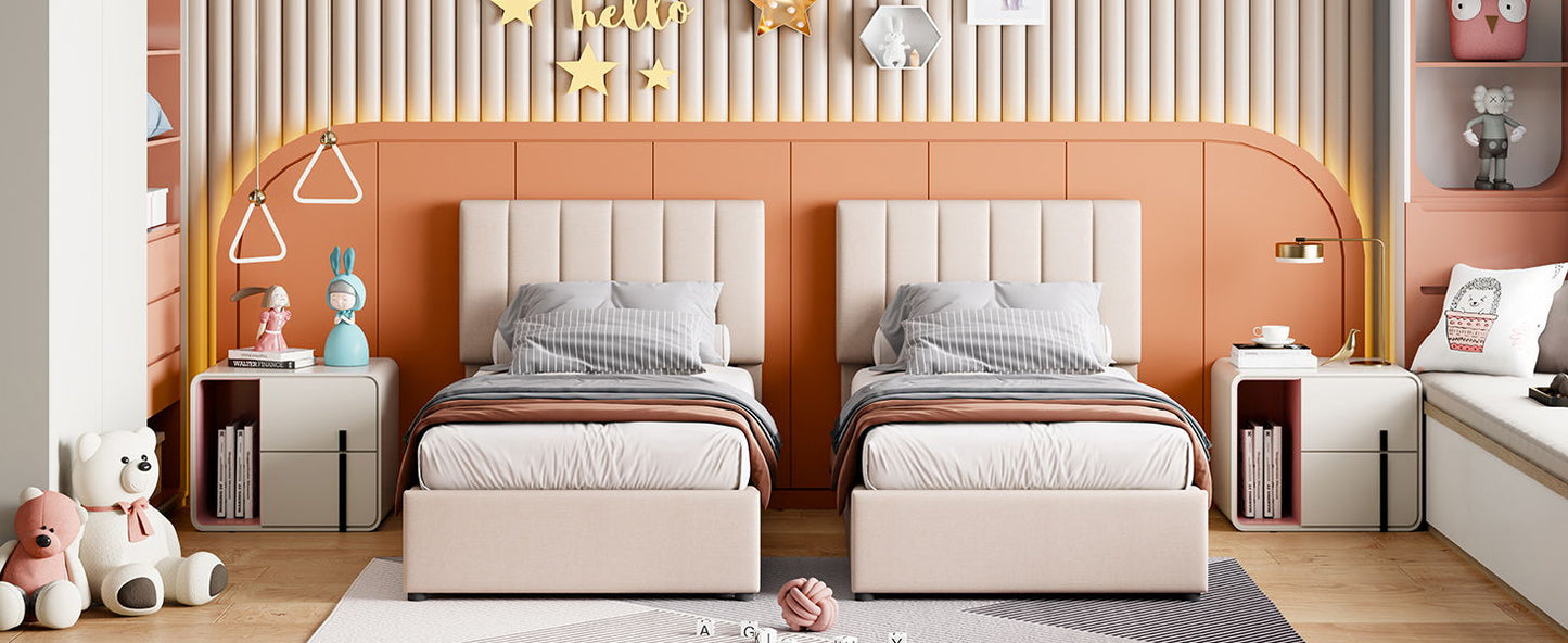 Upholstered Platform Bed With A Hydraulic Storage System - The Sleep Loft - Online Mattress Showroom NYC