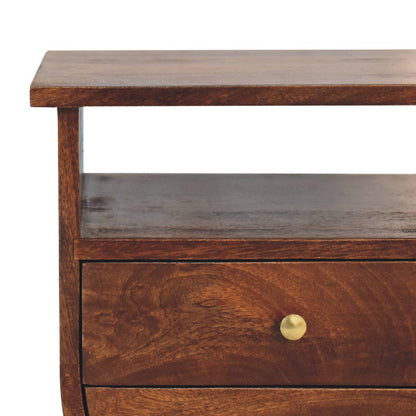 Split - Bedside Table - Chestnut - The Sleep Loft - Online Mattress Showroom NYC