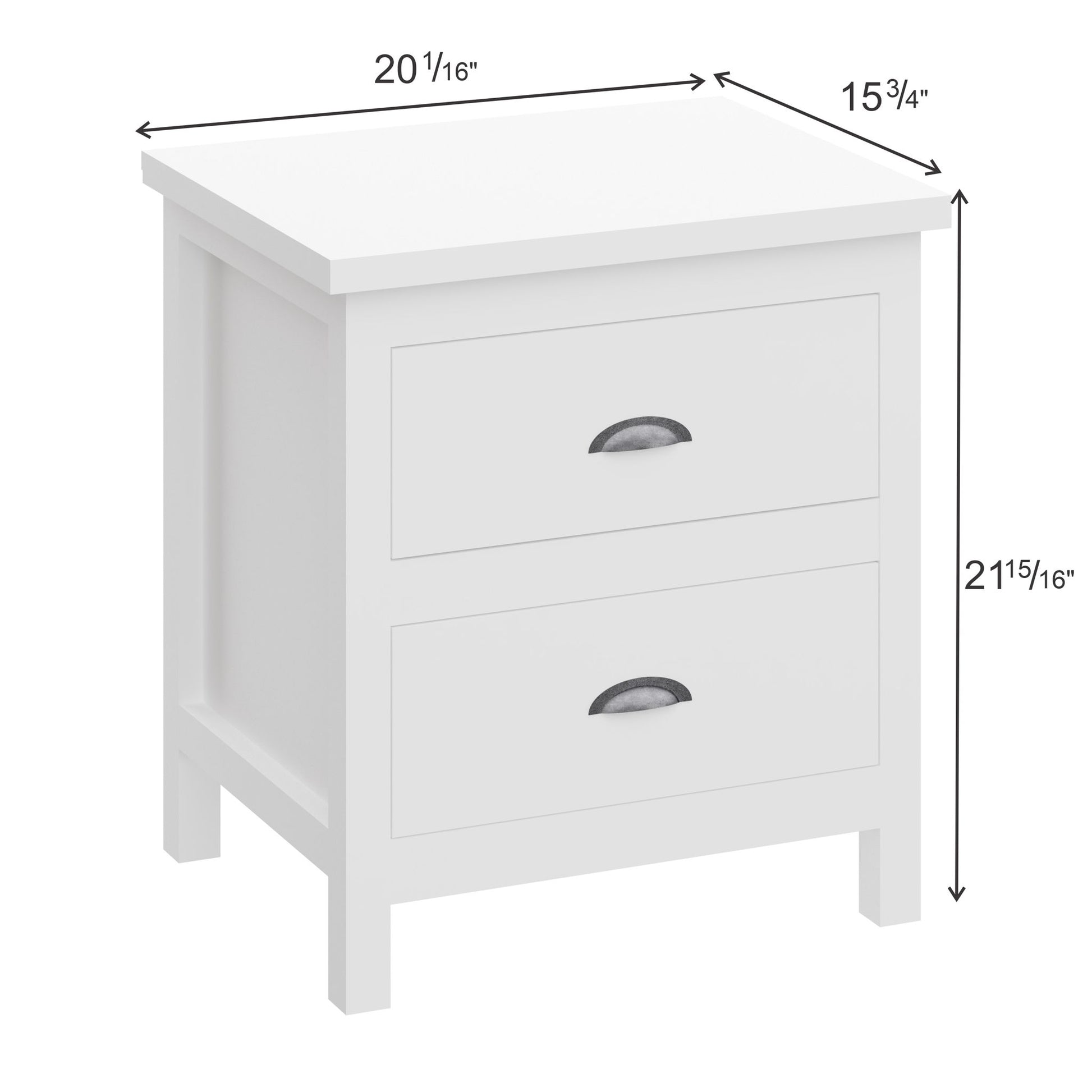 Versatile Solid Wood Night Stand With Drawers For Living Room And Bedroom - White - The Sleep Loft - Online Mattress Showroom NYC