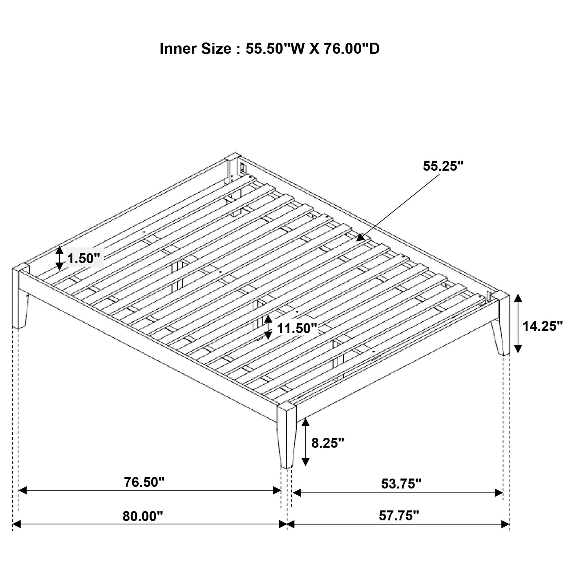 Platform Bed With Tapered Legs - The Sleep Loft - Online Mattress Showroom NYC