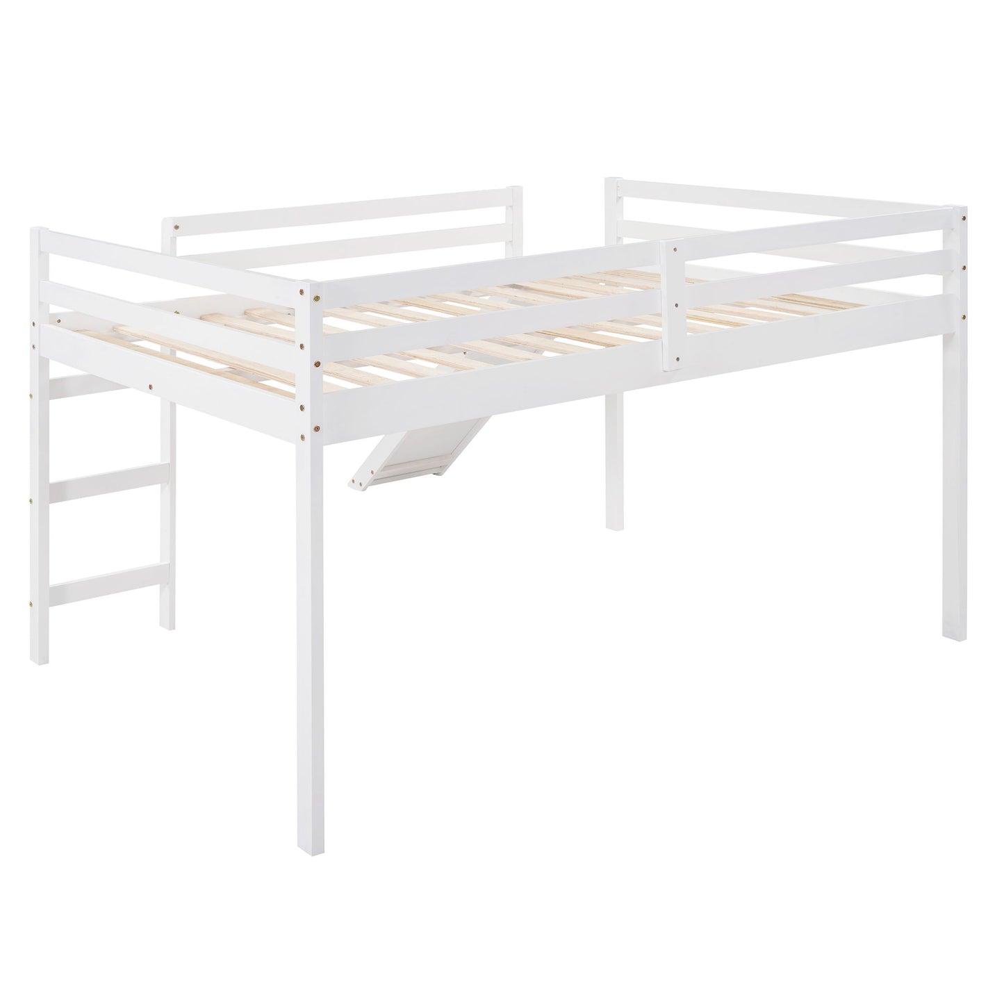 Full Loft Bed With Slide, Multifunctional Design - White - The Sleep Loft - Online Mattress Showroom NYC