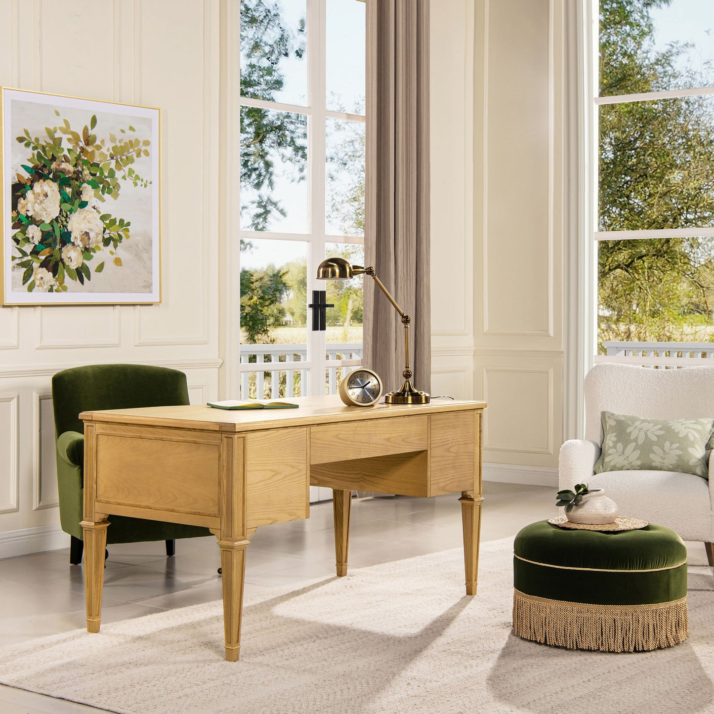 Dauphin - 5 Drawer Executive Desk - The Sleep Loft - Online Mattress Showroom NYC