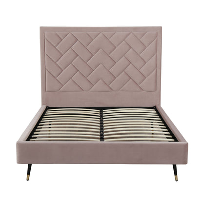 Crosby - Bed With Upholstered Headboard And Slats - The Sleep Loft - Online Mattress Showroom NYC