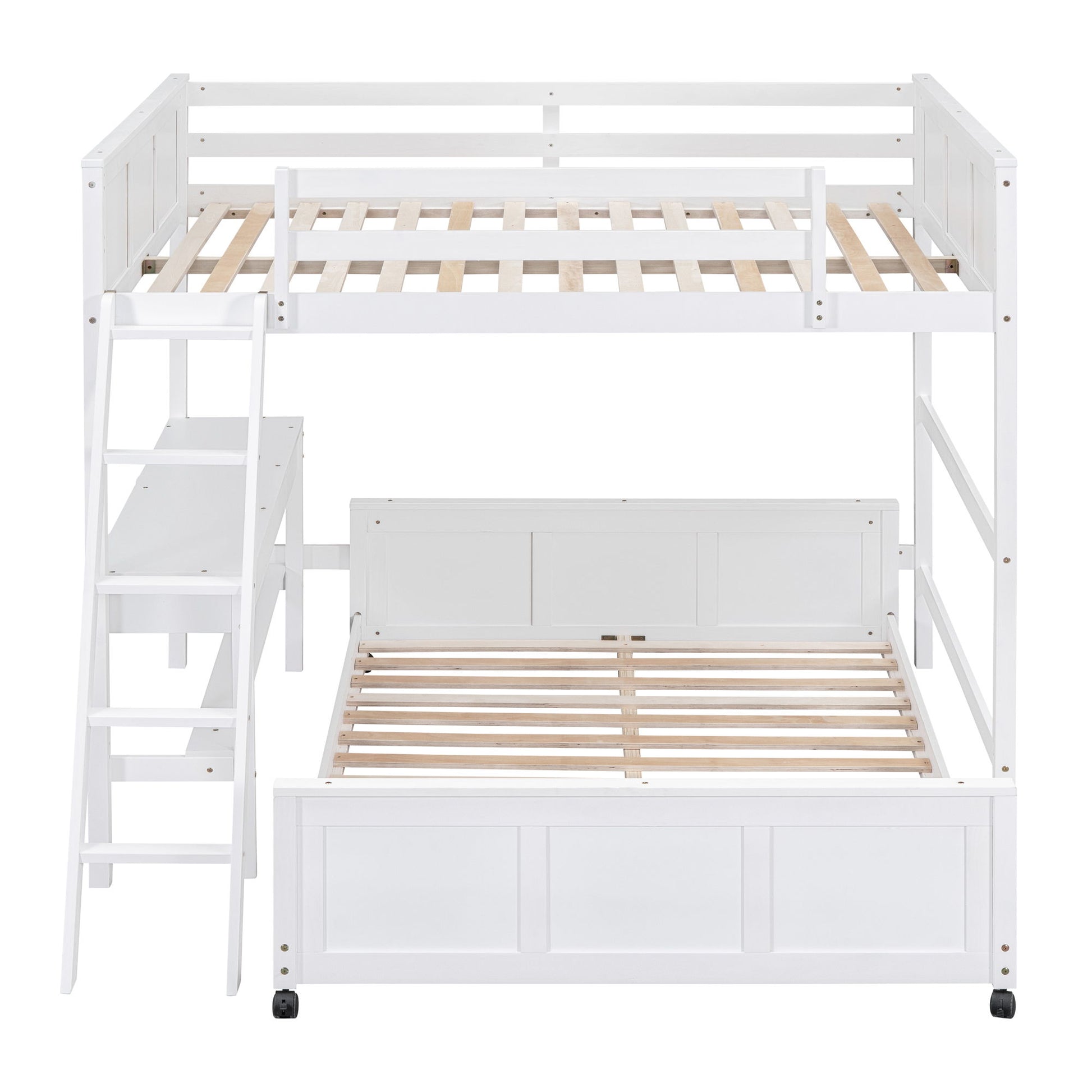 Full Over Full Bunk Bed With Desk - The Sleep Loft - Online Mattress Showroom NYC