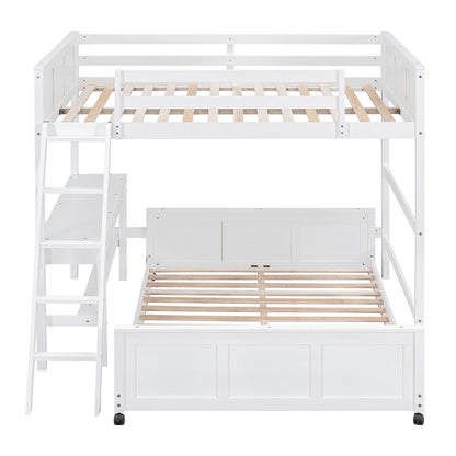 Full Over Full Bunk Bed With Desk - The Sleep Loft - Online Mattress Showroom NYC